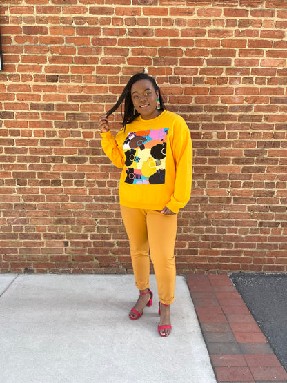 Color Me Unbothered Yellow Sweatshirt